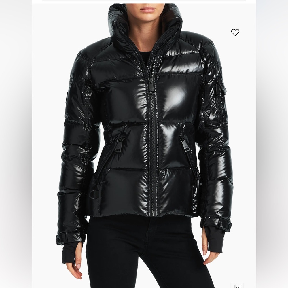 SAM. Shiny Black Puffer Jacket